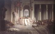 Alma-Tadema, Sir Lawrence Jean-Leon Gerome,The Death of Caesar (mk23) oil